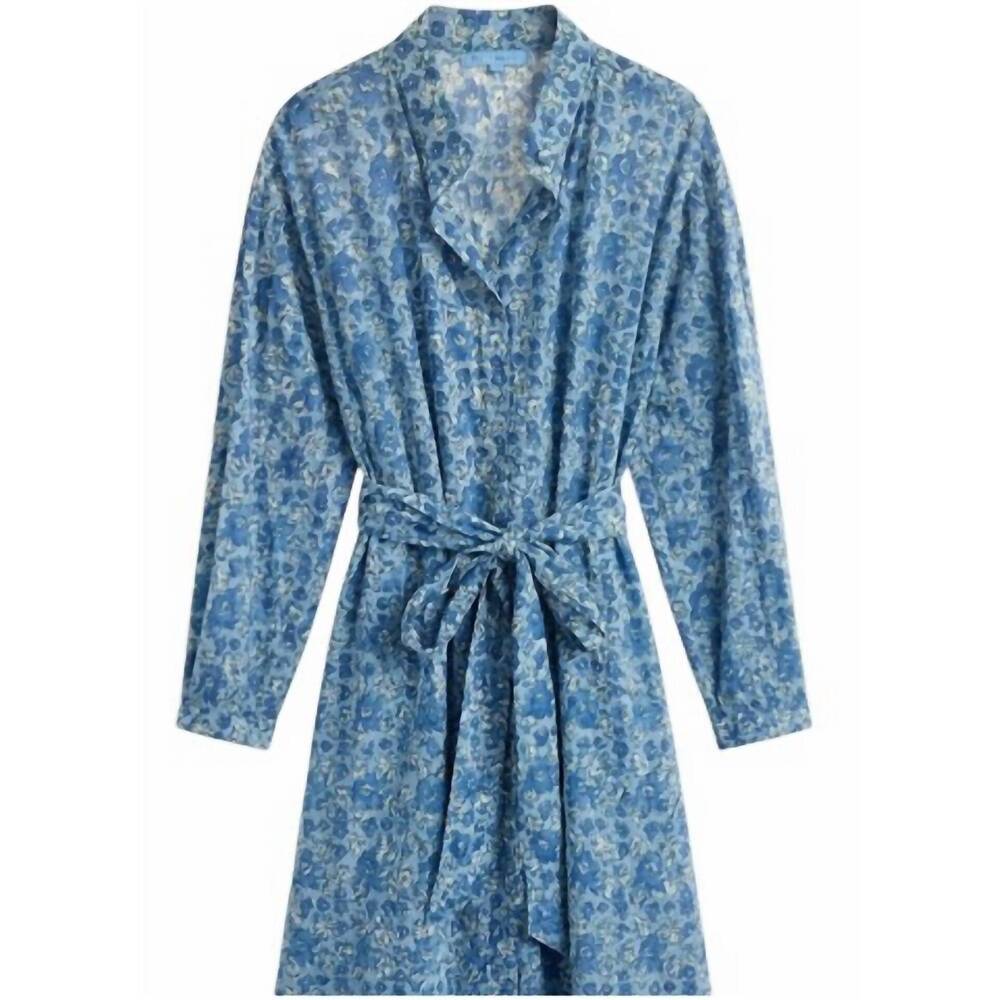 NEW FRANCESCA BICCHI women's blockprint milan dress in blue